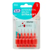 TEPE Mezizubní kartáček Extra Soft pastelově červený 0,5 mm 6 ks