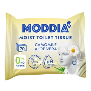 MODDIA Vlhčený toaletní papír heřmánek & aloe vera 70 ks