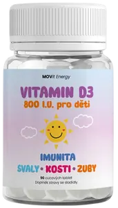 MOVIT ENERGY Vitamin D3 800 I.U. pro děti 90 tablet