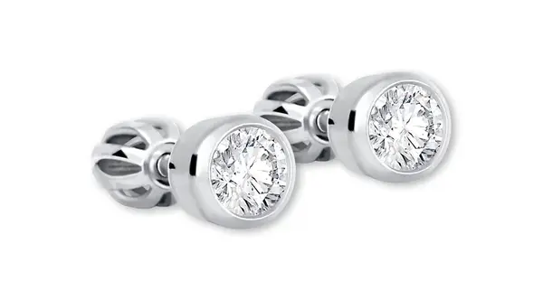 Soliter Stříbrné náušnice s čirým krystalem 438 001 01163 04