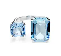 Swarovski Luxusní otevřený prsten s modrými krystaly Millenia 5694141 52 mm