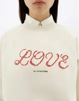Thinking MU Love Heart Bonnie Sweatshirt WHITE M