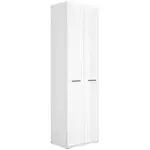 Hom`in SKŘÍŇ NA ODĚV, antracitová, bílá, vysoce lesklá bílá, 60/206,2/41,6 cm