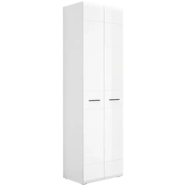 Hom`in SKŘÍŇ NA ODĚV, antracitová, bílá, vysoce lesklá bílá, 60/206,2/41,6 cm