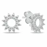 Brilio Silver Stříbrné sluníčkové náušnice se zirkony EA1059W