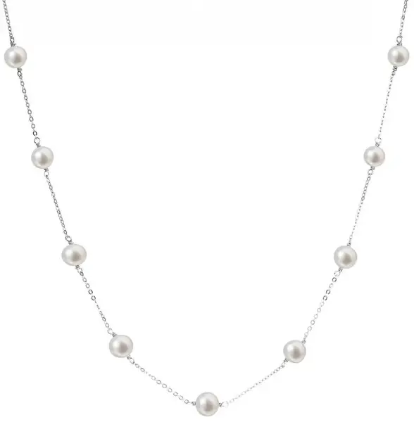 Evolution Group - Pavona Stříbrný náhrdelník s 9 pravými perlami Pavona 22013.1