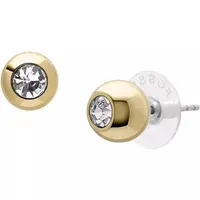 Fossil Pozlacené peckové náušnice se zirkony Bright Baubles JA7251710