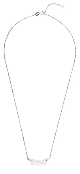 JVD Slušivý stříbrný náhrdelník s pravými perlami SVLN0757SH8P145