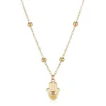 S'Agapõ Luxusní náhrdelník Hamsa - Ruka Fátimy Witch SWH08