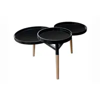 ODKLÁDACÍ STOLEK, bambus, černá