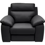 Celina Home KŘESLO UŠÁK, kůže, černá