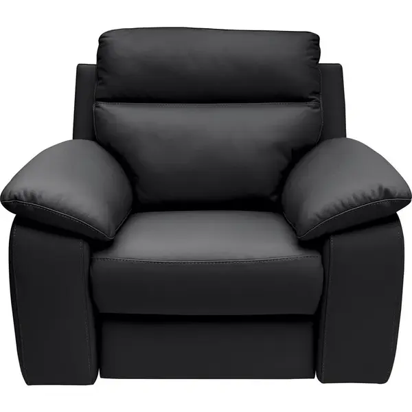 Celina Home KŘESLO UŠÁK, kůže, černá