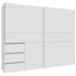 Carryhome SKŘÍŇ S POSOUVACÍMI DVEŘMI, bílá, 250/200/61 cm