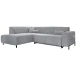 MID.YOU ROHOVÁ SEDAČKA, textil, světle šedá