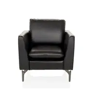 MID.YOU KŘESLO, kůže, černá