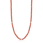 S'Agapõ Slušivý náhrdelník s červenými korálky Madera SAD02