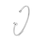 S'Agapõ Otevřený pevný náramek s písmenem S Click SCK229