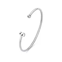 S'Agapõ Otevřený pevný náramek s písmenem S Click SCK229