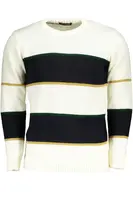 Pánský bílý svetr s pruhy