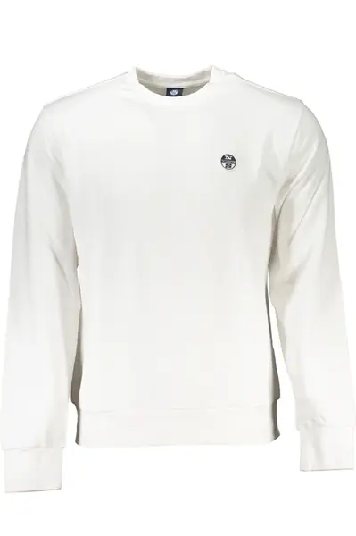 Bílá pánská mikina bez zipu