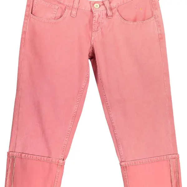 Růžové dámské pinocchietto kalhoty