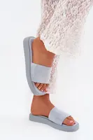 Boto Dámské Sandály Na Platformě Z Eko Semiše Světle Modré Jorina