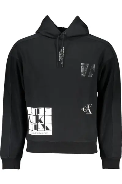 Černá mikina s kapucí Calvin Klein