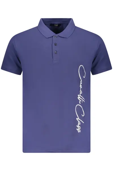 Modré pánské polo triko Cavalli Class