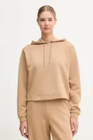 Mikina Guess PEONY dámská, béžová barva, s kapucí, hladká, V5YQ04 KBSL2