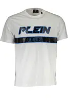 PLEIN SPORT WHITE MEN'S SHORT SLEEVE T-SHIRT