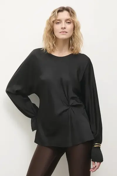 Halenka Answear.LAB dámská, černá barva, hladká