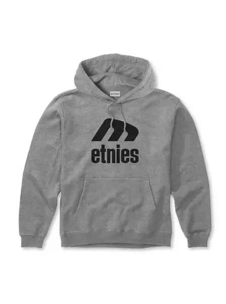 Etnies pánská mikina Icon E Hoodie Grey / Black | Černá | Velikost S