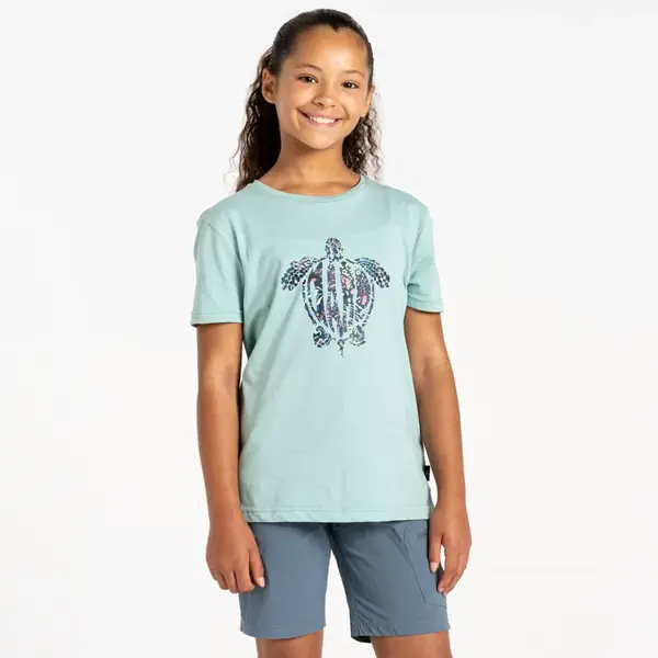 Dětské bavlněné tričko dare2b trailblazer ii světle modrá 110-116