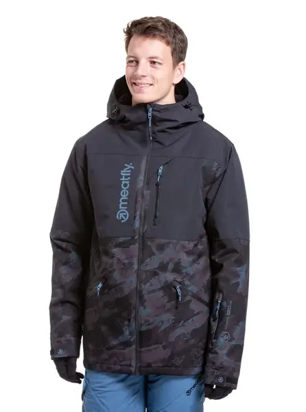Meatfly pánská SNB & SKI bunda Helios Mossy Petrol | Modrá | Velikost S