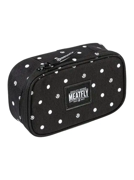 Meatfly pouzdro XL Pencil Case Black Dots | Černá | Velikost XL