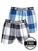 Meatfly pánské boxerky Gigi Black / Blue | Černá | Velikost S