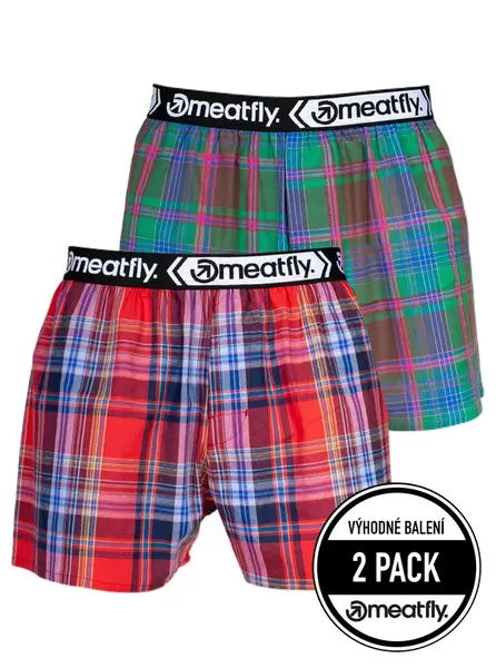 Meatfly pánské boxerky Gigi Pink / Green | Růžová | Velikost S