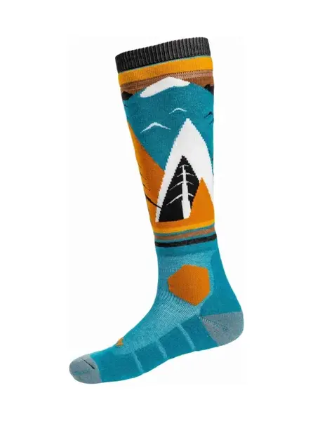 Snb & ski ponožky meatfly leeway modrá/žlutá m