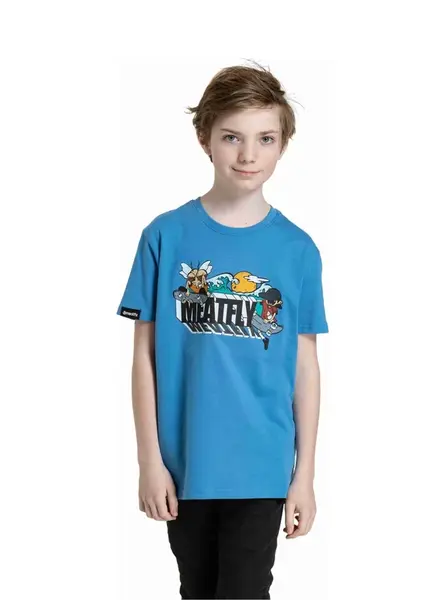 Meatfly dětské tričko Skejters Blue | Modrá | Velikost 158 | 100% bavlna