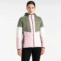 Dámská zímní prošívaná bunda dare2b lively světle růžová/zelená 36