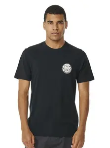 Rip curl pánské tričko Wetsuit Icon Black | Černá | Velikost XXL | 100% bavlna