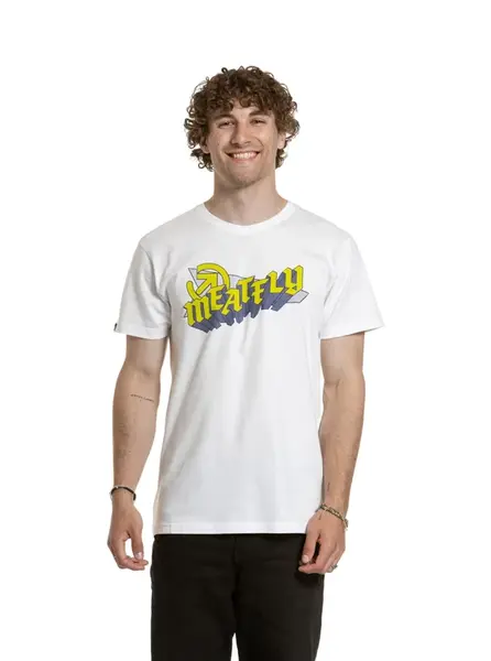 Meatfly pánské tričko Matal White | Bílá | Velikost XXL | 100% bavlna