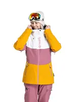 Meatfly dámská SNB & SKI bunda Kirsten White / Sunflower | Bílá | Velikost XS