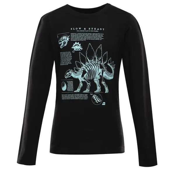 Dětské bavlněné triko alpine pro ecco 2 černá 152-158