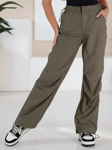 Dámské padákové kalhoty MORAT Barva Khaki DSTREET