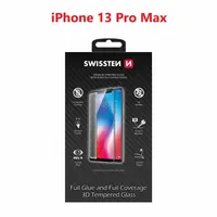 Tvrzené sklo Swissten Ultra Durable 3D Full Glue Glass pro Apple iPhone 13 Pro Max, černá