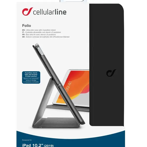 CellularLine FOLIO pouzdro flip pro Apple iPad 10.2" 2019, černé