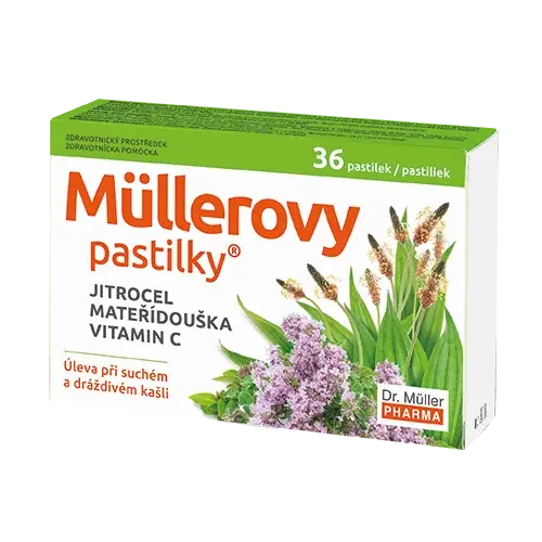 Müllerovy pastilky s jitrocelem a mateřídoškou 36ks ZP