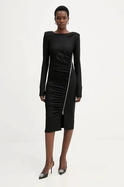 Šaty s příměsí vlny Pinko černá barva, mini, 106126 A2ZU