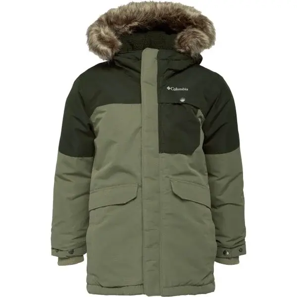 Columbia NORDIC STRIDER JACKET Detská zimná bunda, khaki, veľkosť